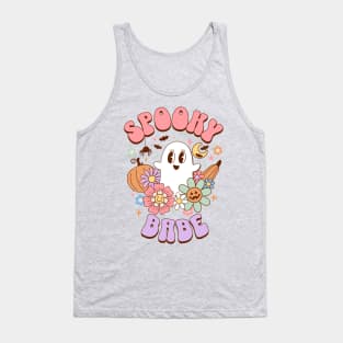 Spooky Babe Kawaii Ghost Retro Halloween Preppy Aesthetic Tank Top